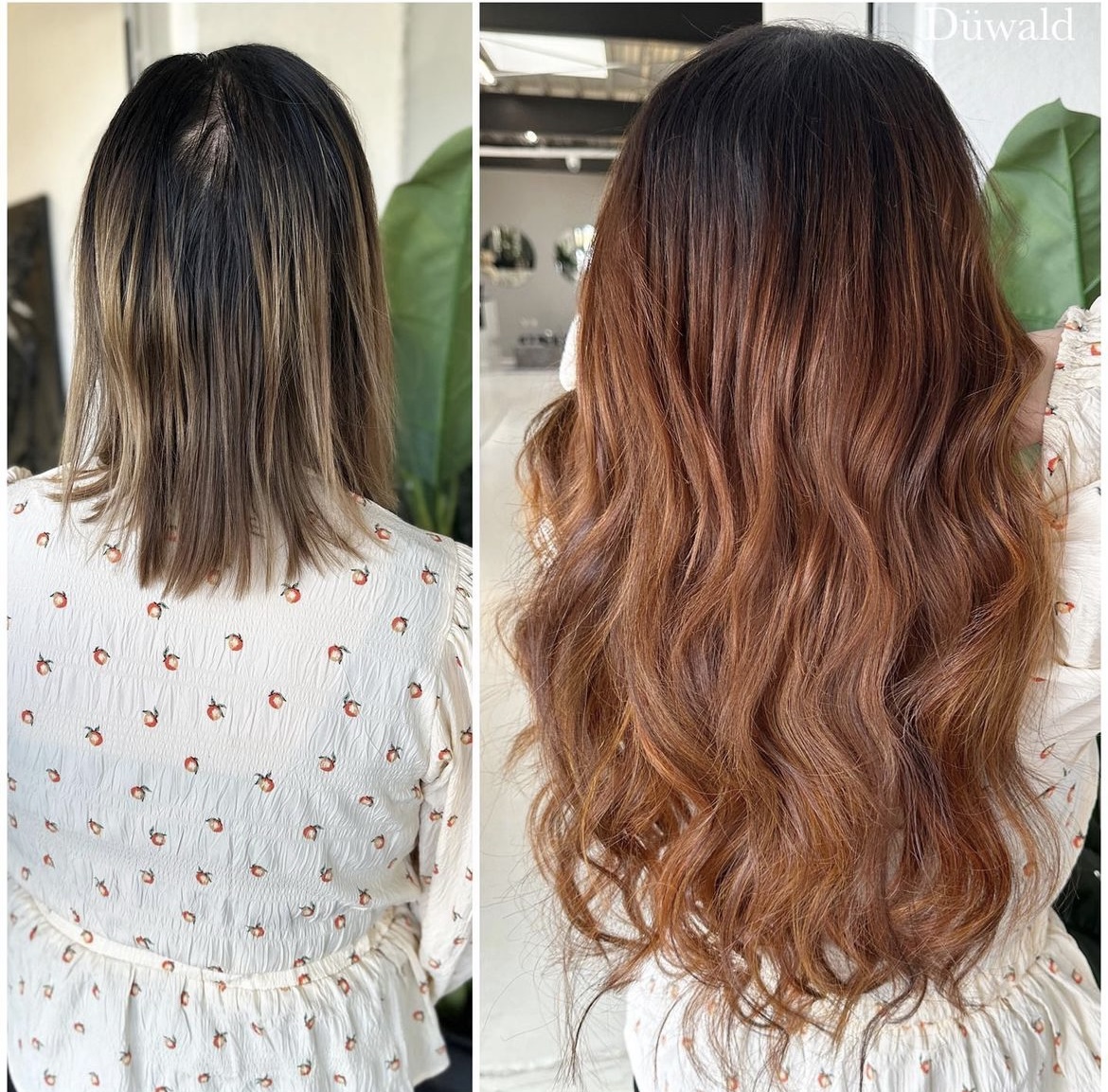 Düwald Hair Extensions før efter