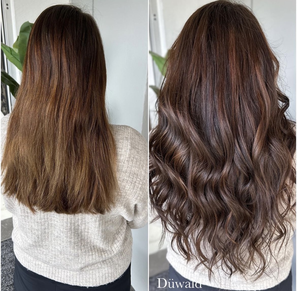 Düwald Hair Extensions før efter