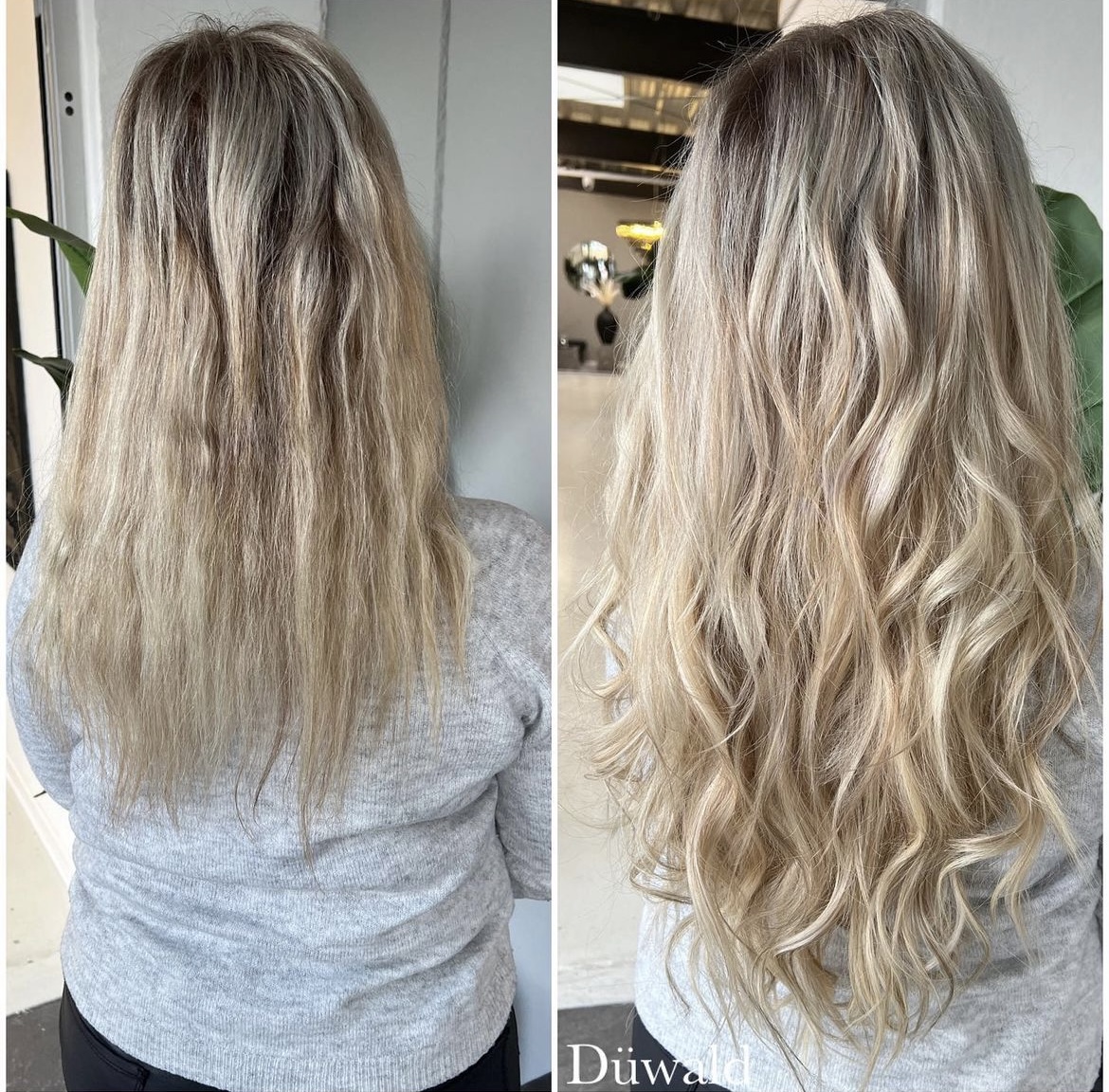 Düwald Hair Extensions før efter